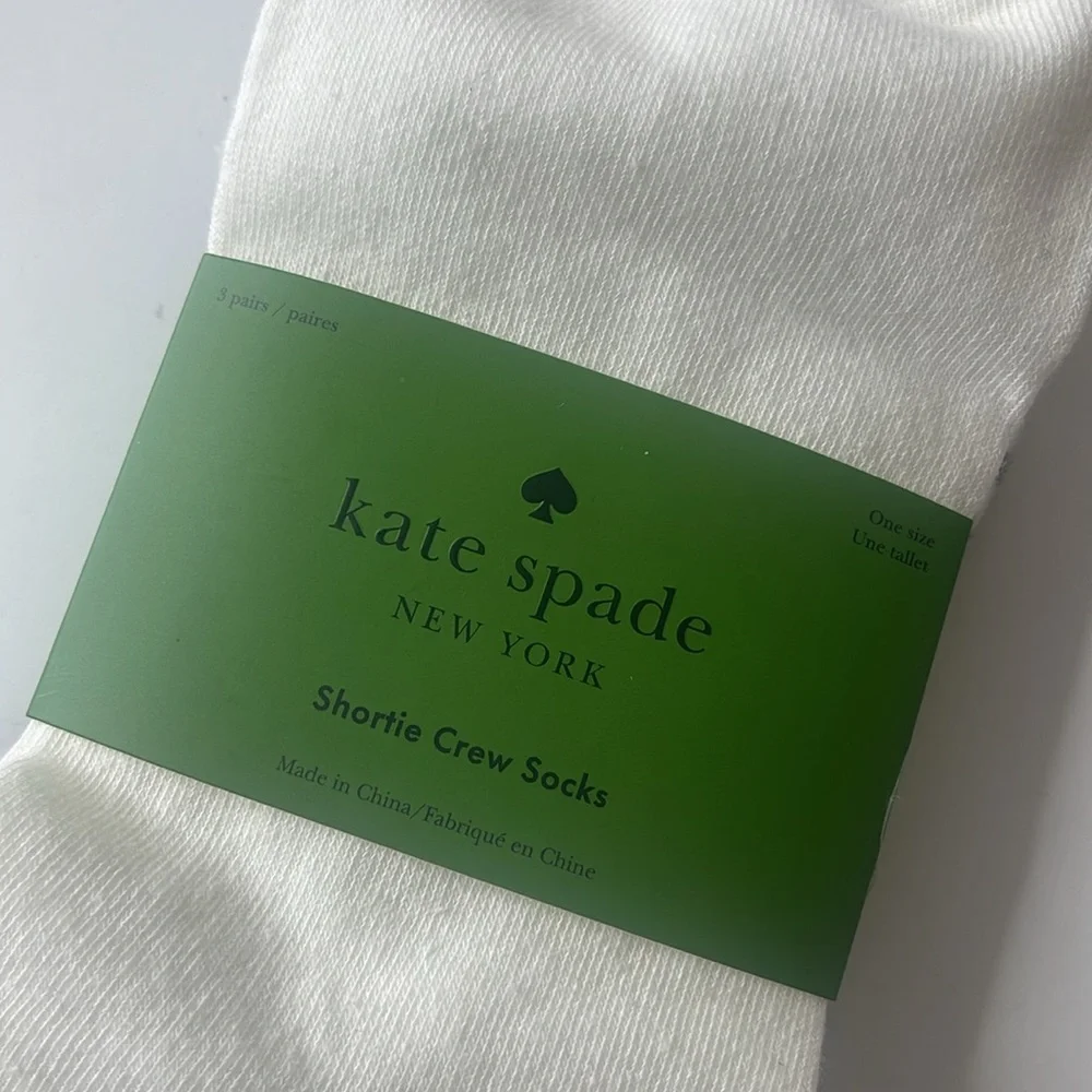 Kate Spade Shortie Crew Socks 6 Pairs Hearts / Love One Size